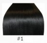 Черные волосы для наращивания 50см (#1) 20 капсул